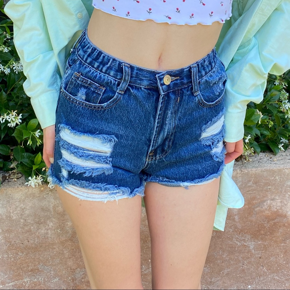 denim shorts